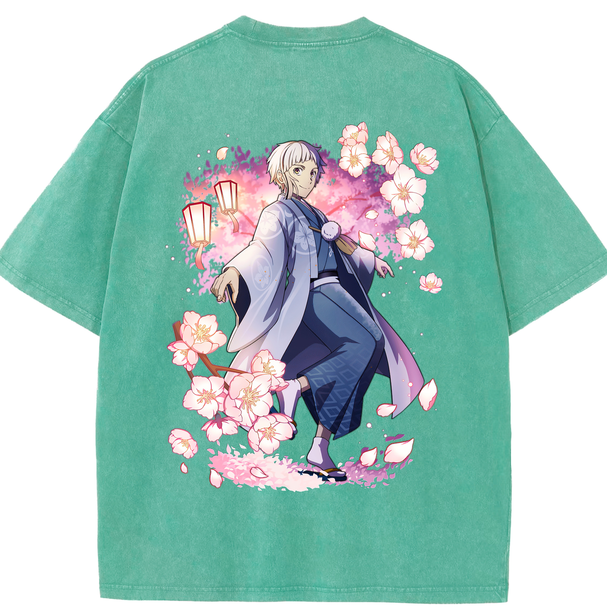 （画像用） 文豪ストレイドッグス Bungo Stray Dogs 綿100% ヴィンテージ風 半袖Tシャツ（背面プリント）